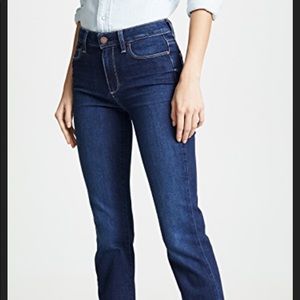 Paige Bootcut Manhattan Jeans in Pompeii Wash.